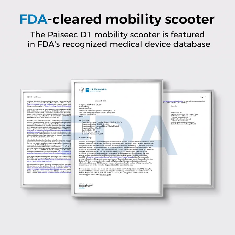 Paiseec D1 Mobility Scooter thumbnail 2