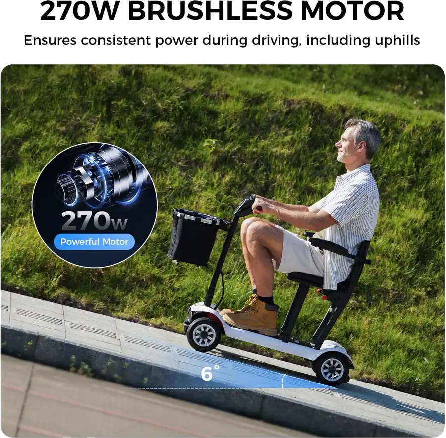Paiseec D3 Lightweight Mobility Scooter thumbnail 6
