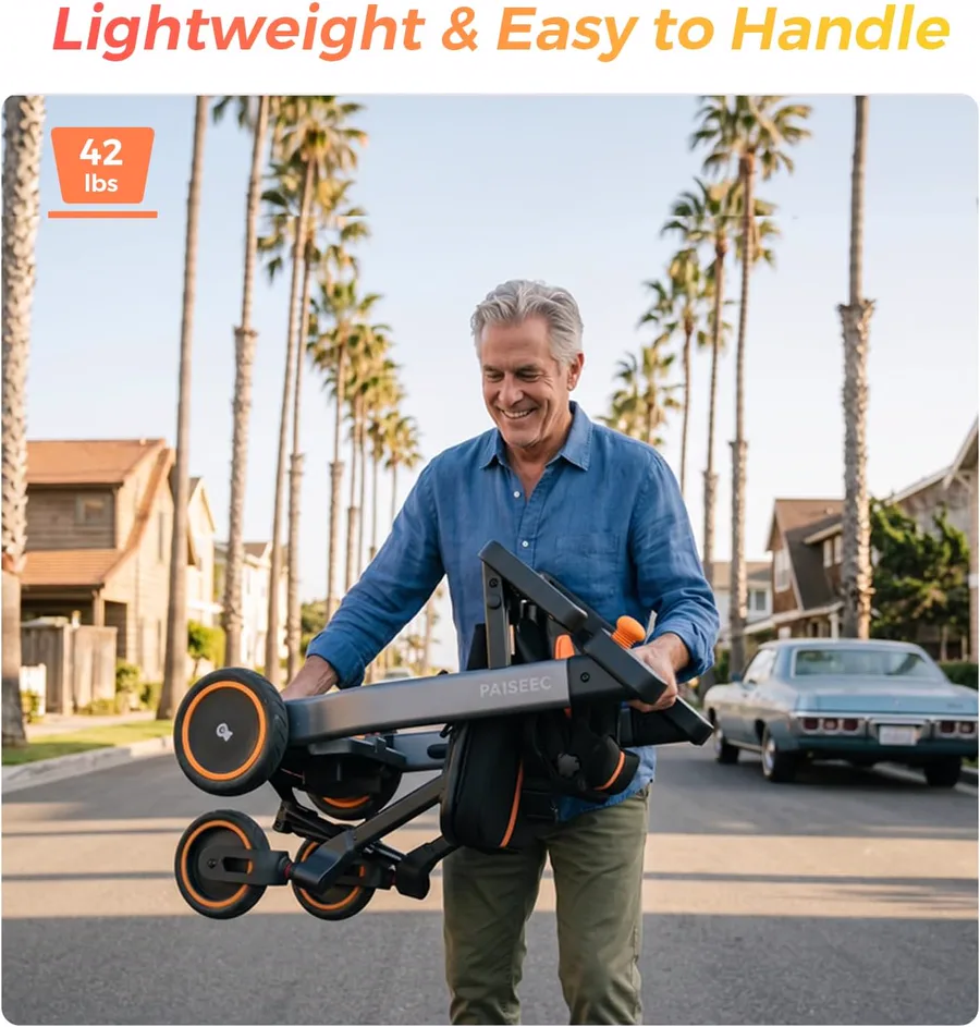 Paiseec W1 2-in-1 Electric Wheelchair thumbnail 5